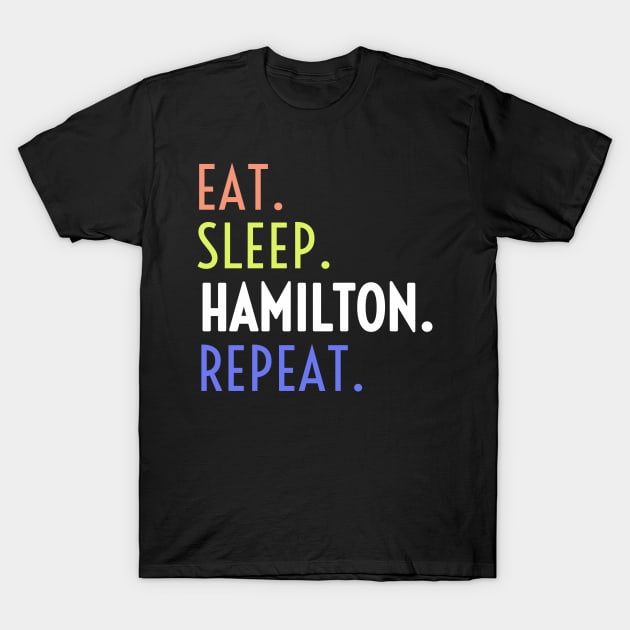 Eat Sleep Hamilton Repeat, Hamilton, Hamilton Lover, Hamilton Musical Gift, American History, Musical T-Shirt by NooHringShop